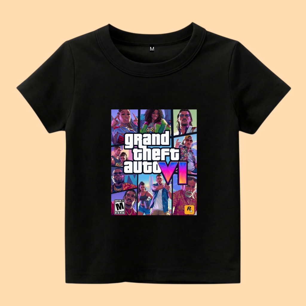 เสื้อยืดเด็ก Gta 6 เกม 2026