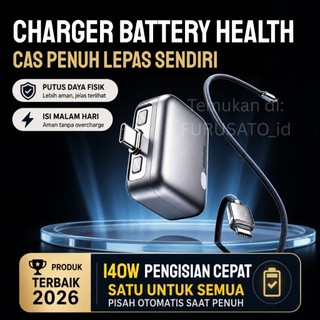 READY ORIGINAL AI Charger Battery Health Auto Lepas Type C 140W Cas Penuh Lepas Sendiri