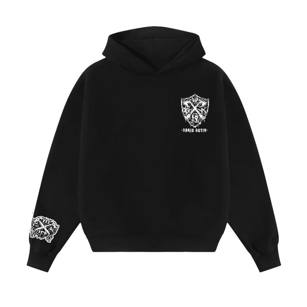 PP006 Hoodie Group Wong Kawak สีดําวัสดุเรียบหนาคุณภาพดีที่สุด