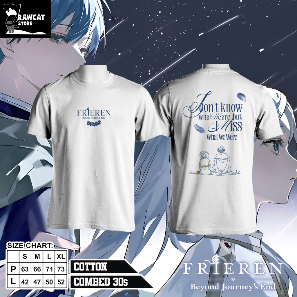 เสื้อยืดอนิเมะ UNISEX SOUSOU NO FRIEREN: FRIEREN X HIMMEL - FRIEREN : BEYOND JOURNEYS END