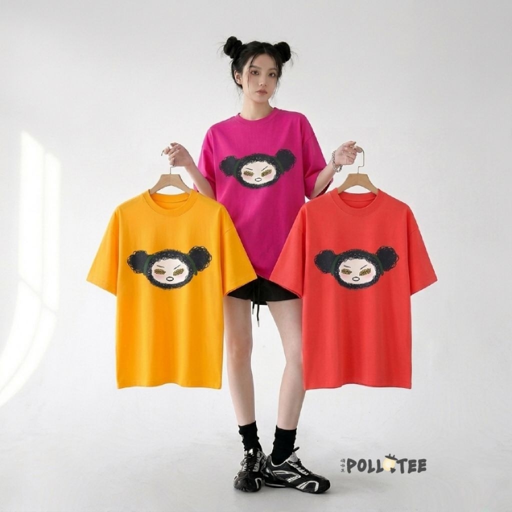 KATUN PLT PUCCA เสื้อยืดผ้าฝ้าย 100% ขนาดใหญ่คู่ครอบครัว Premium Garu Ninja Fandom Doodle เสื้อยืด