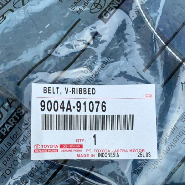 Toyota Fan Belt Part Code: 9004A-9106 Original Toyota