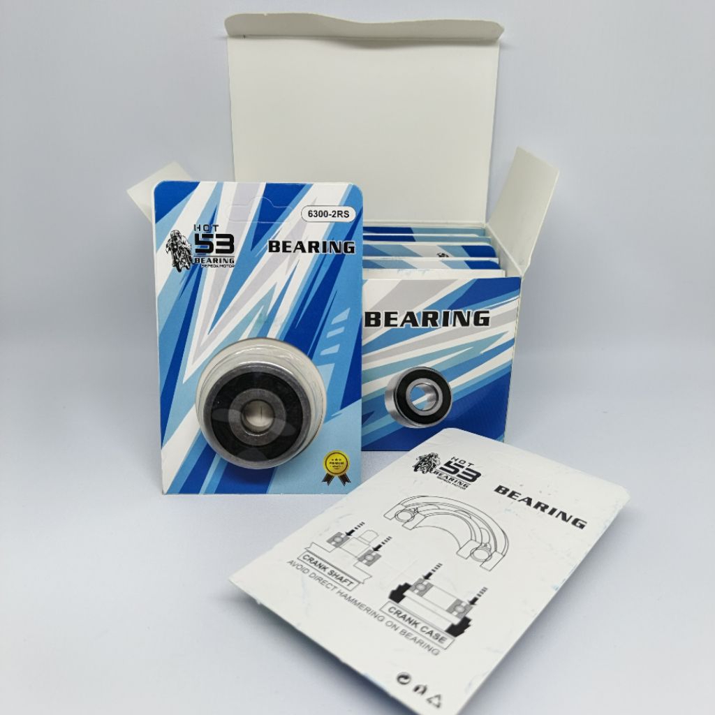 (PRICE 10 ชิ้น) BEARING 6300 RS HOT 53 - WHEEL BALL BEARING LAHER 6300 RS HOT 53