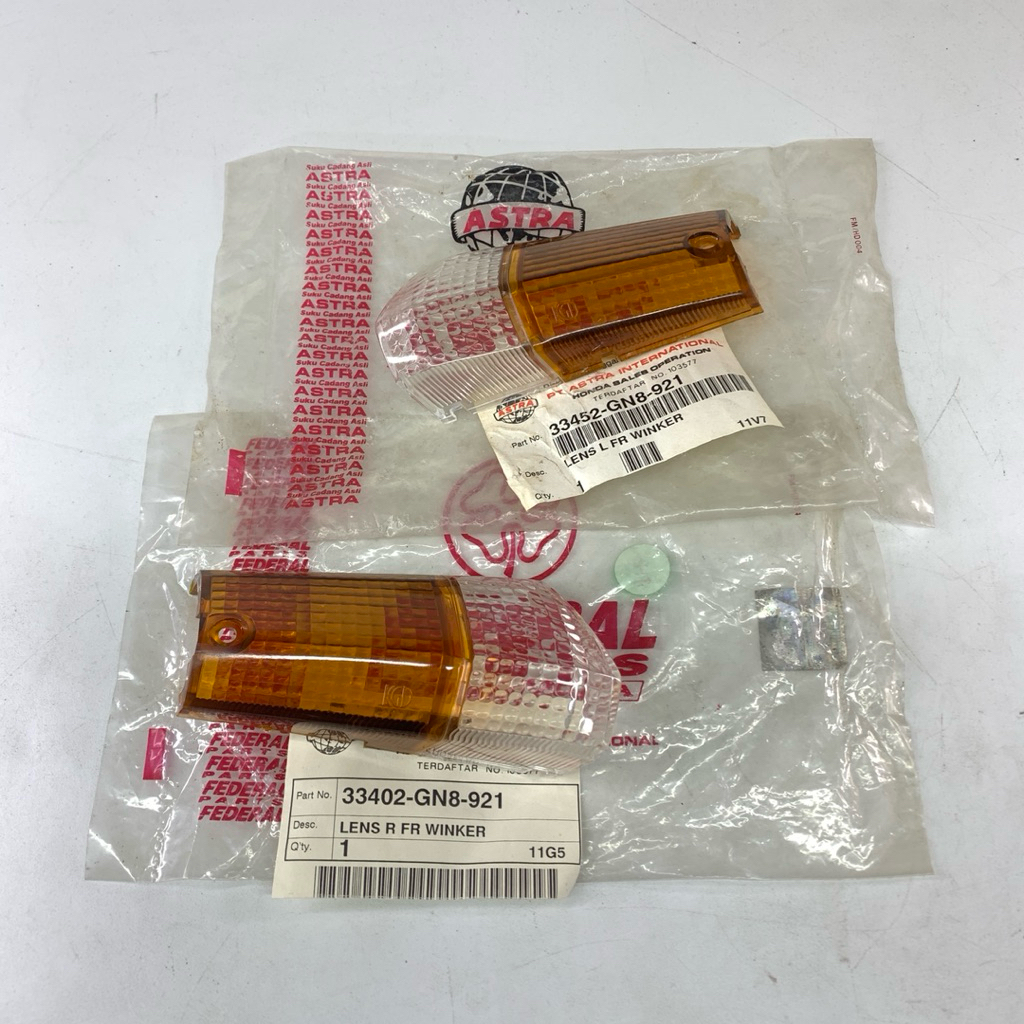 FRONT TURN SIGNAL GLASS สําหรับ ASTREA STAR PRIMA HONDA LEFT 33452 - GN8 - 921 RIGHT 33402 - GN8 - 9