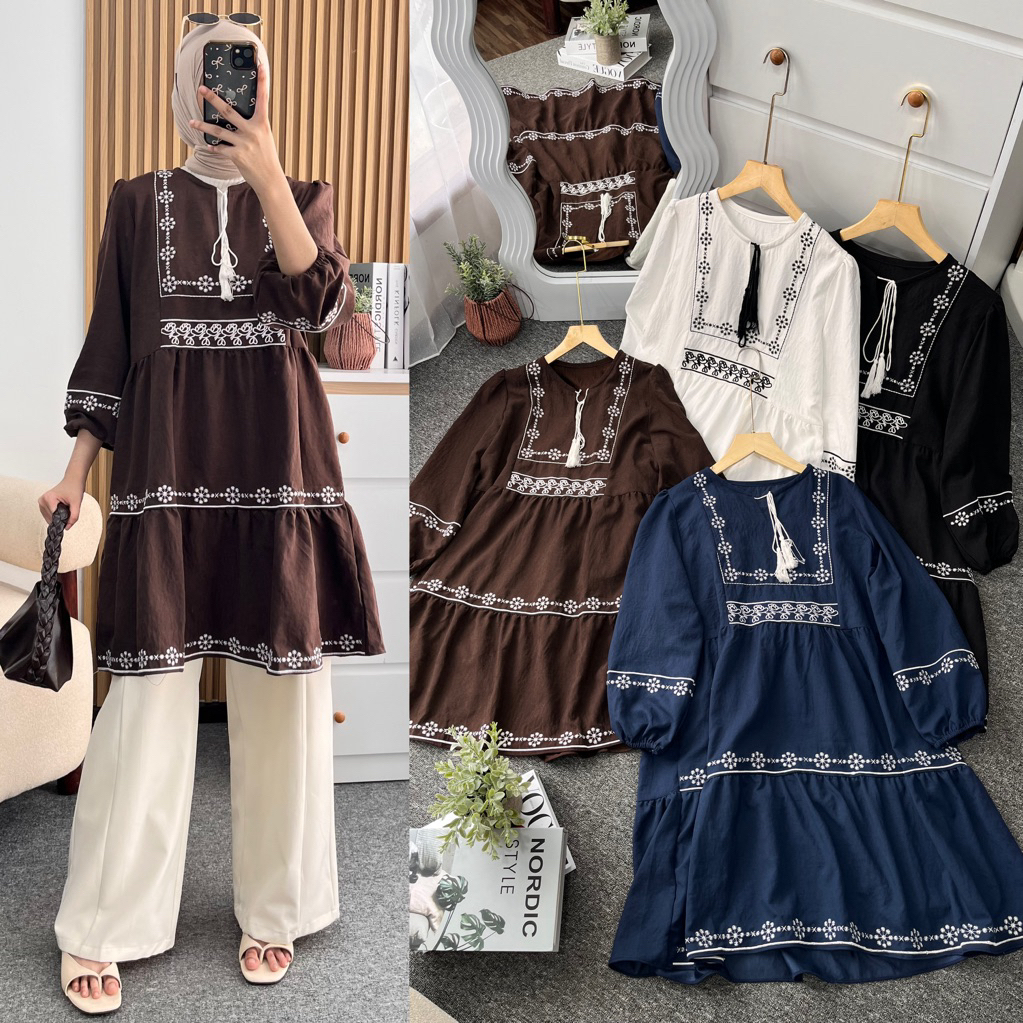 บูติกน้อย SAYLA DERY TUNIC | เสื้อคลุมปักลาย