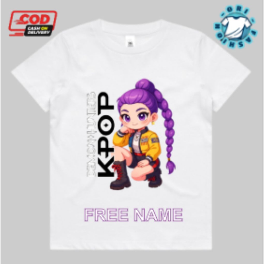 K pop demon hunter rumi เสื้อยืดแฟชั่นเด็ก