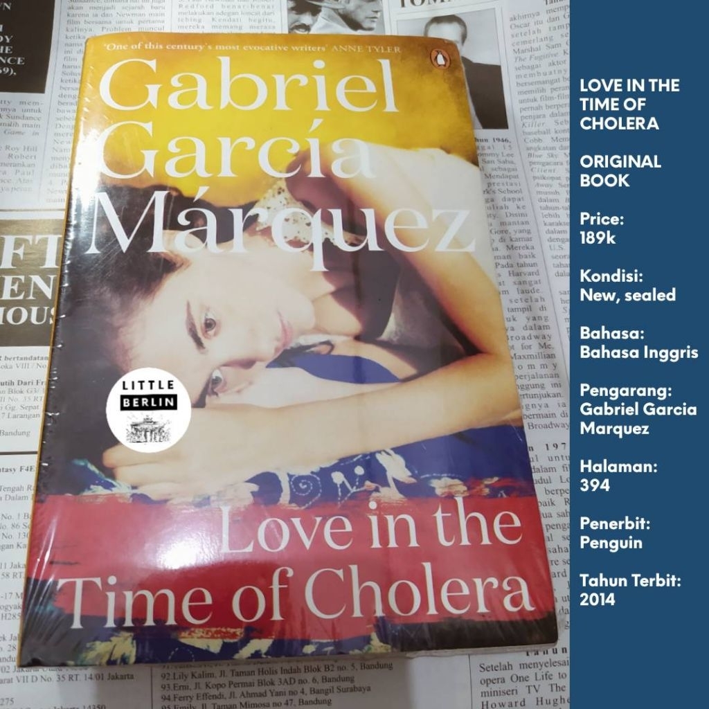 นวนิยายต้นฉบับ LOVE IN THE TIME OF CHOLERA Gabriel Garcia Marquez (หนังสือภาษาอังกฤษ) หนังสือเพนกวิน