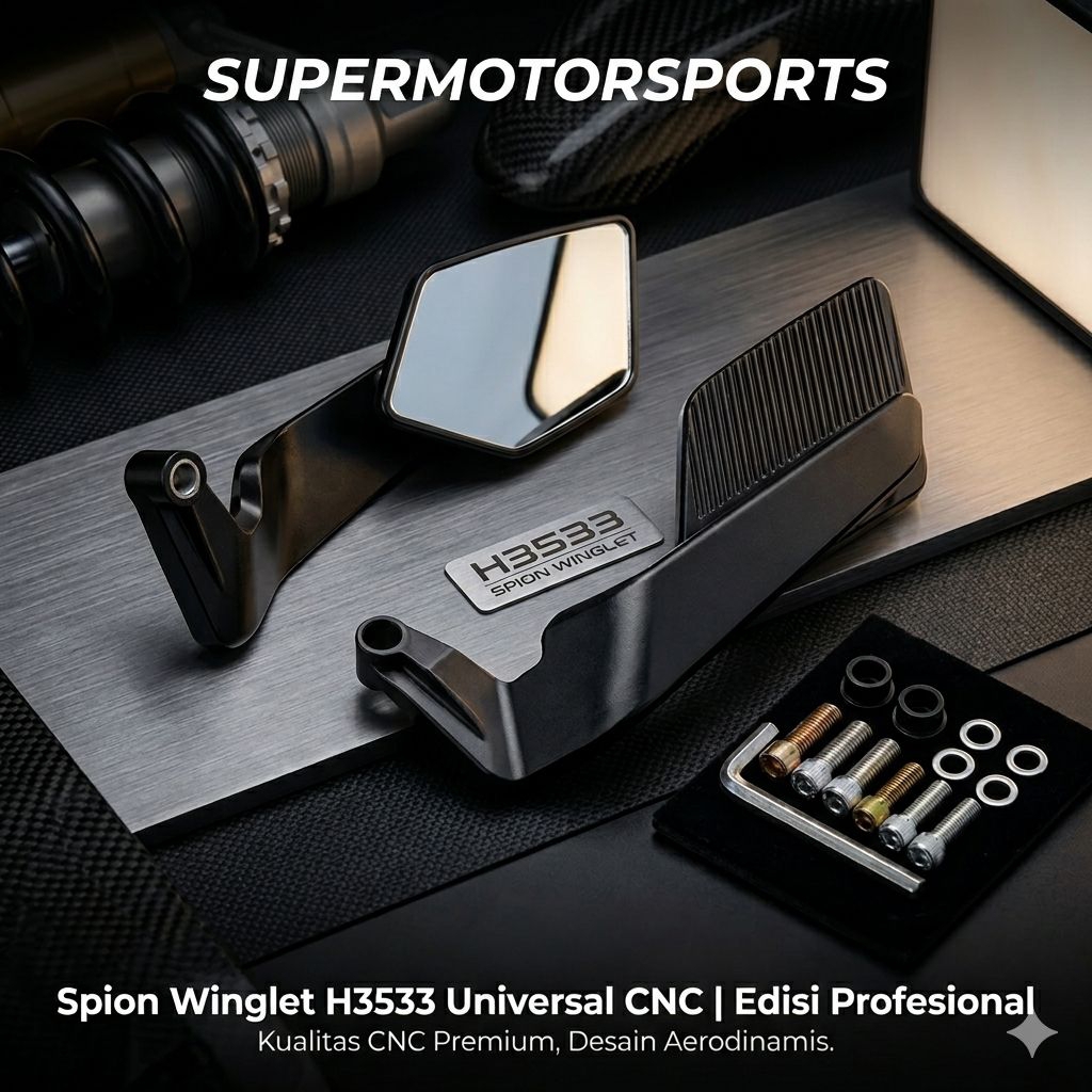 Universal CNC Winglet กระจก H3533 สําหรับ NMAX ใหม่ AEROX PCX 160 VARIO 125 150 160 ADV Xabre Ninja 