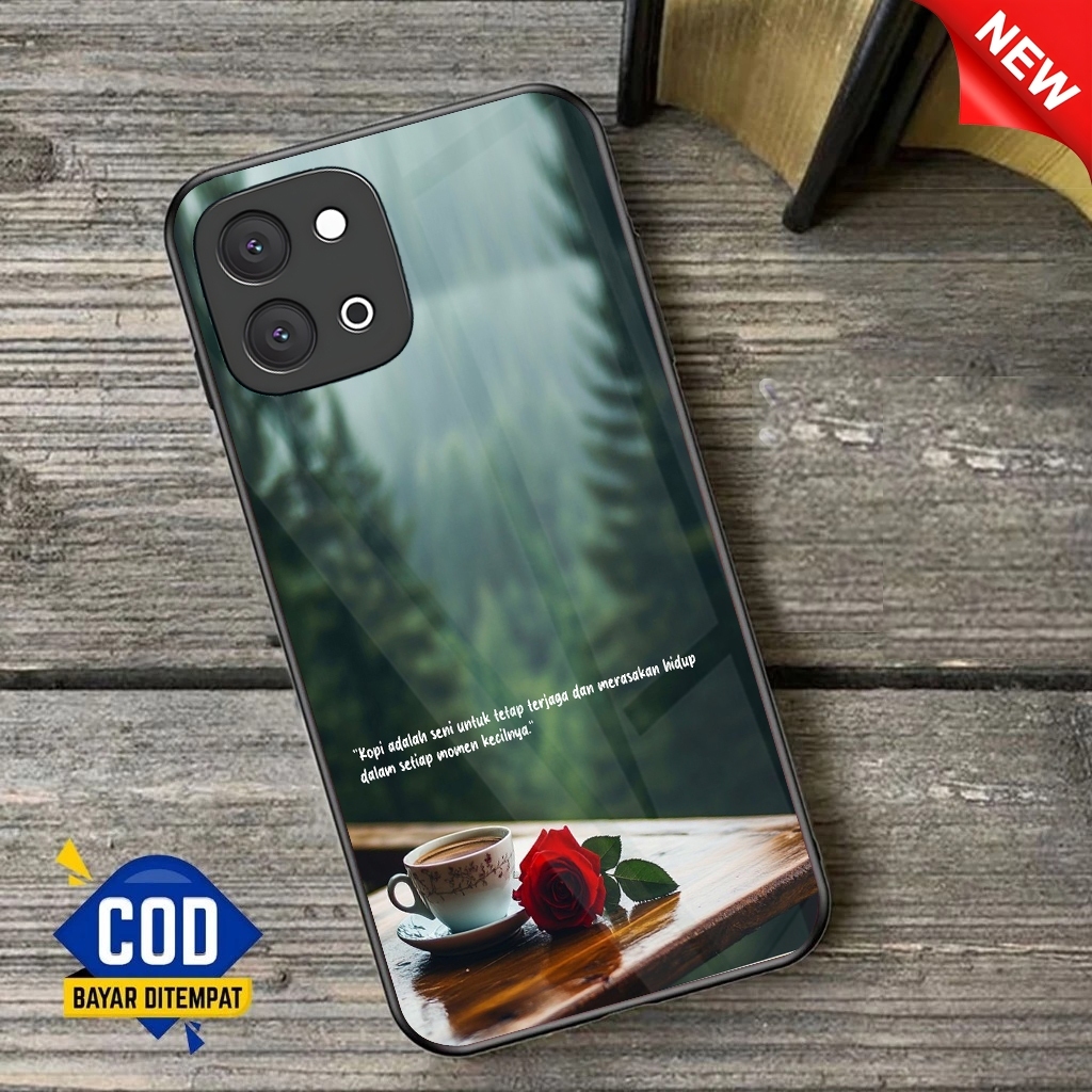 (KF-252) Softcase Glass Kaca สําหรับ VIVO Y28 Y18 Y03 Y03T Y17S Y16 Y19 Y27 4G Y27 5G Y36 4G Y36 5G 