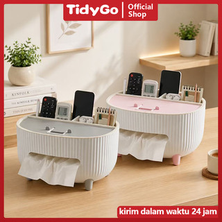 TidyGo Desktop Tissue Box Anti Skid - Kotak Tempat tissue meja office desk organizer anti selip