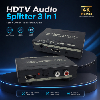 Audio Splitter 3 in 1 HDMI to HDMI Optical SPDIF RCA Converter HDTV - AY60
