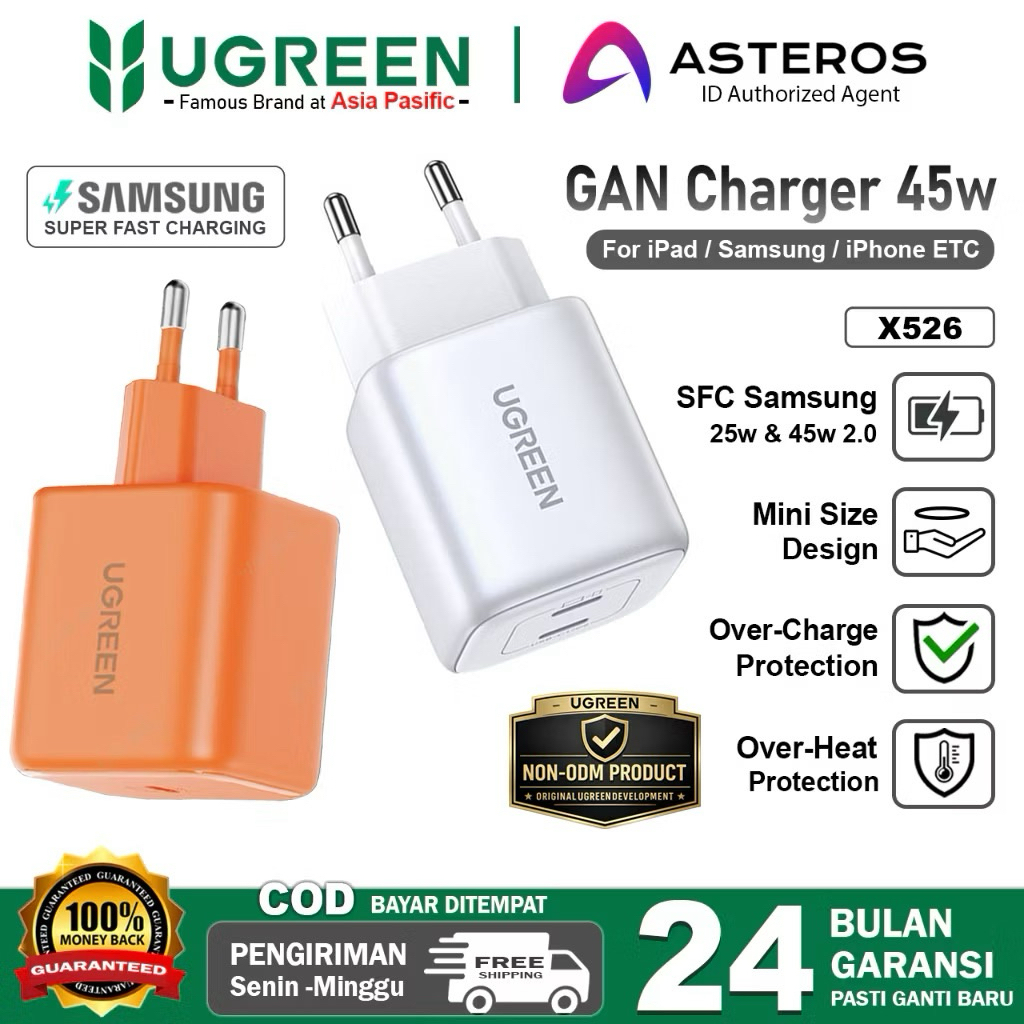 UGREEN ADAPTER 45 วัตต์ GAN PD 45W GaN ADAPTER CHARGER