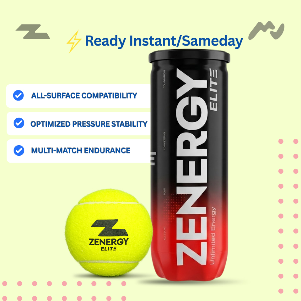 Padel ZENERGY Elite Premium Padel Ball เนื้อหาดั้งเดิม 3 ชิ้น