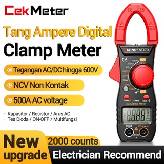 ANENG ST170 Digital Clamp Meter Tang Ampere Multimeter AC DC Arus Volt Tester Akurat