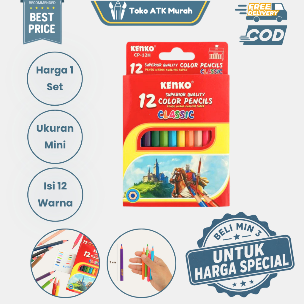 Kenko CP-12H Mini 12 Color Pencils