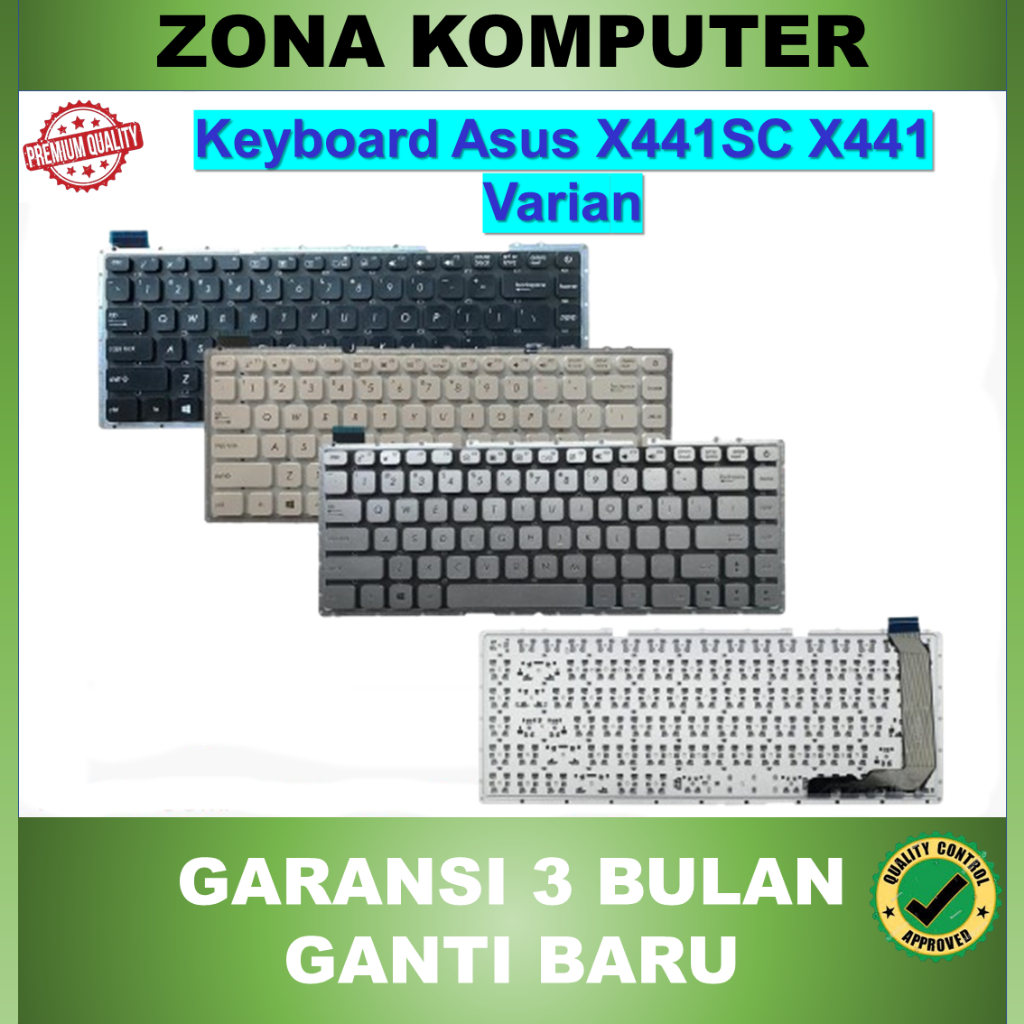 Asus X441 X441N X441M X441S X441BA X441NC X441SA X441SC X441UA X441UV X441UA A441S แป้นพิมพ์สีดําสีข
