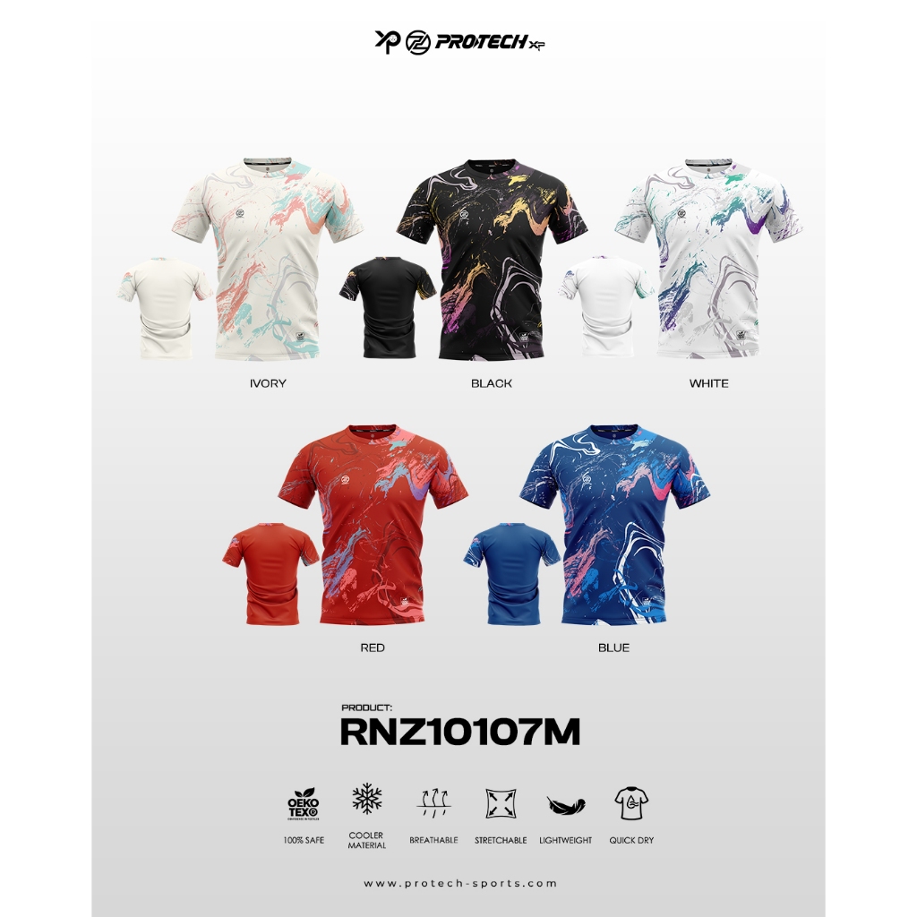 Badminton Tournament Tee PROTECH Badminton Dry Fit Tournament Jersey - RNZ10107M