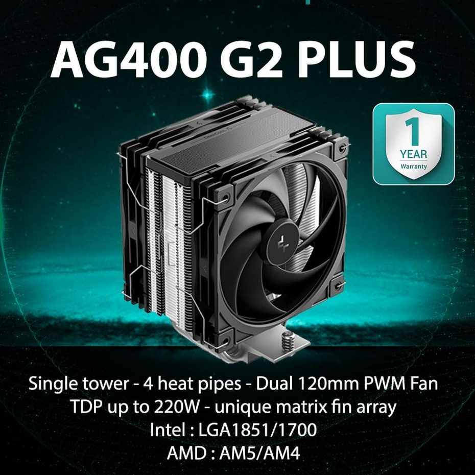 DEEPCOOL AIR COOLER AG400 G2 PLUS