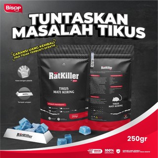 RatKiller Pembasmi Tikus Ampuh Mati Kering Tanpa Bau / Umpan Pembasmi Tikus by BISOP 250 Gram