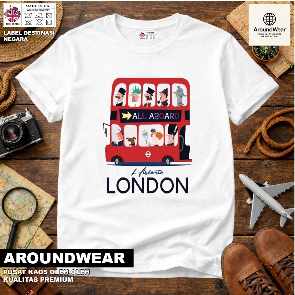 เสื้อยืด ENGLAND LONDON SOUVENIR พร้อมแท็กผ้าฝ้าย 30S SOUVENIR ของขวัญพรีเมี่ยม