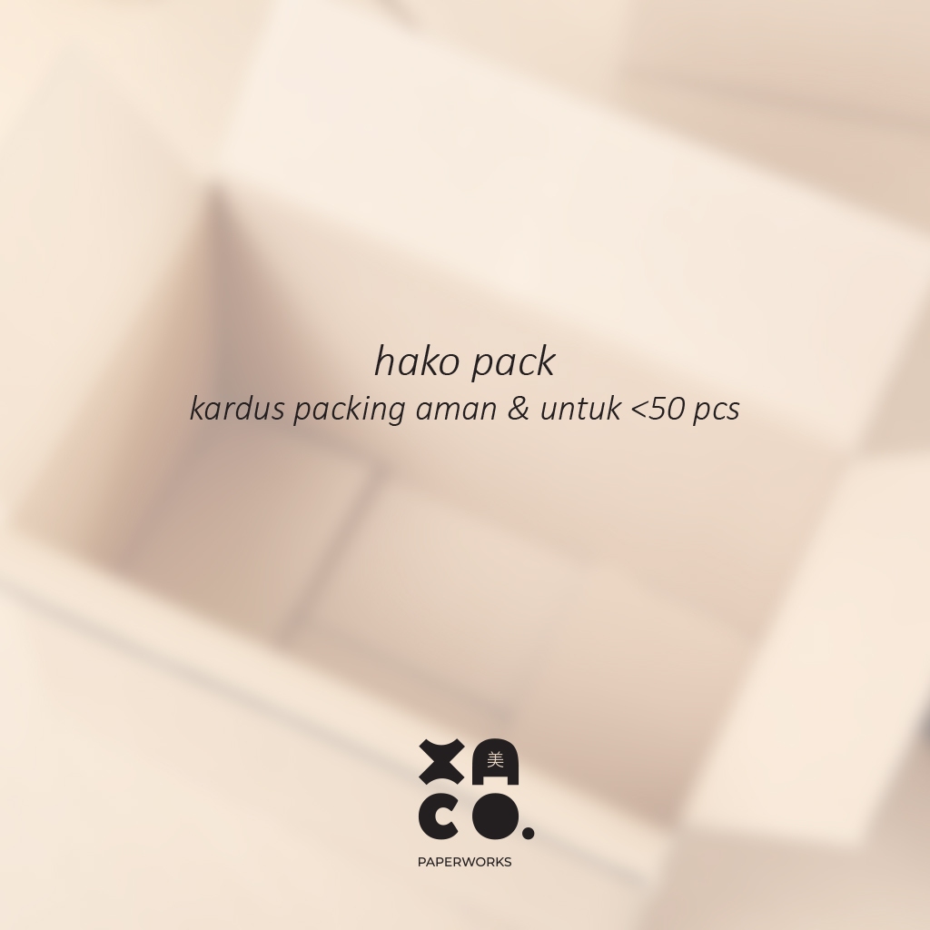 Hako Pack สําหรับกระดาษแข็งสั่งไม่เกิน 100 ชิ้น