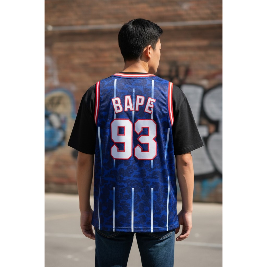 BAPE x ROCKETS 93 BAPE DONGKER PREMIUM นําเข้าเสื้อบาสเก็ตบอล