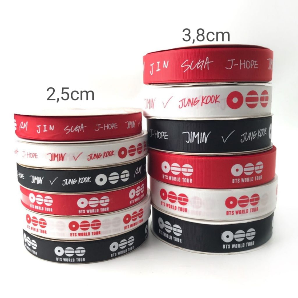 1YARD - BTS MOTIF RIBBON / BTS ARIRANG / BTS WORLD TOUR / ARMY / BTS SIGNATURE WORLD TOUR RIBBON