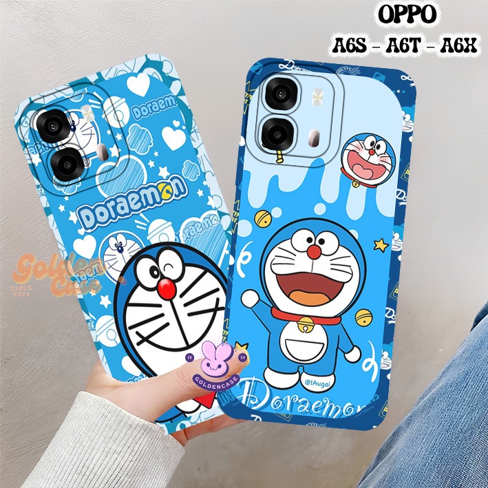 [183] เคสเข้ากันได้สําหรับ OPPO A6s - A6x - A6T - A6 - A6T Pro Doraemon Cute Aesthetic Frame
