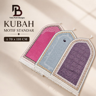 Sajadah Tebal Premium Kubah Motif Anti Slip Turki Ukuran Standar Besar Nyaman & Lembut ( 70x110cm )