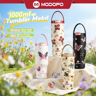 MODOFO Tumbler 1 Liter Stainless Tumblr Tahan Panas Dingin 24 Jam 1000ml Tambler  Botol Minum Aesthetic Kopi Termos Air Panas Hydrojug Tumbler