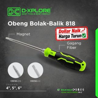 [PROMO HEMAT] D-XPLORE OBENG BOLAK BALIK 4" 5" 6" / SCREWDRIVER OBENG KARET PLUS MINUS / ALAT PERKAKAS / OBENG MULTIFUNGSI / OBENG SERBAGUNA / OBENG MURAH