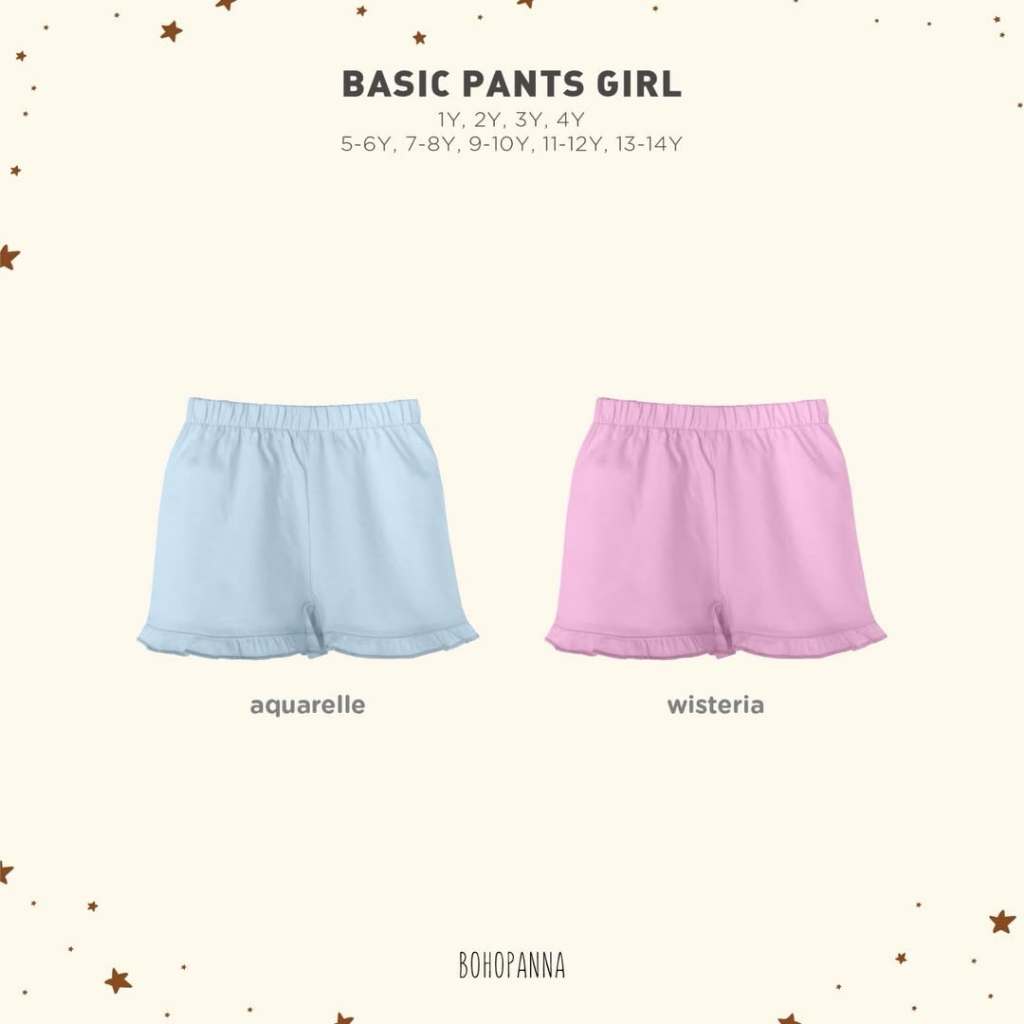 Bohopanna Basic Pants Girl - Isabella Smoked Pants / Girls Shorts โดย Bohopanna