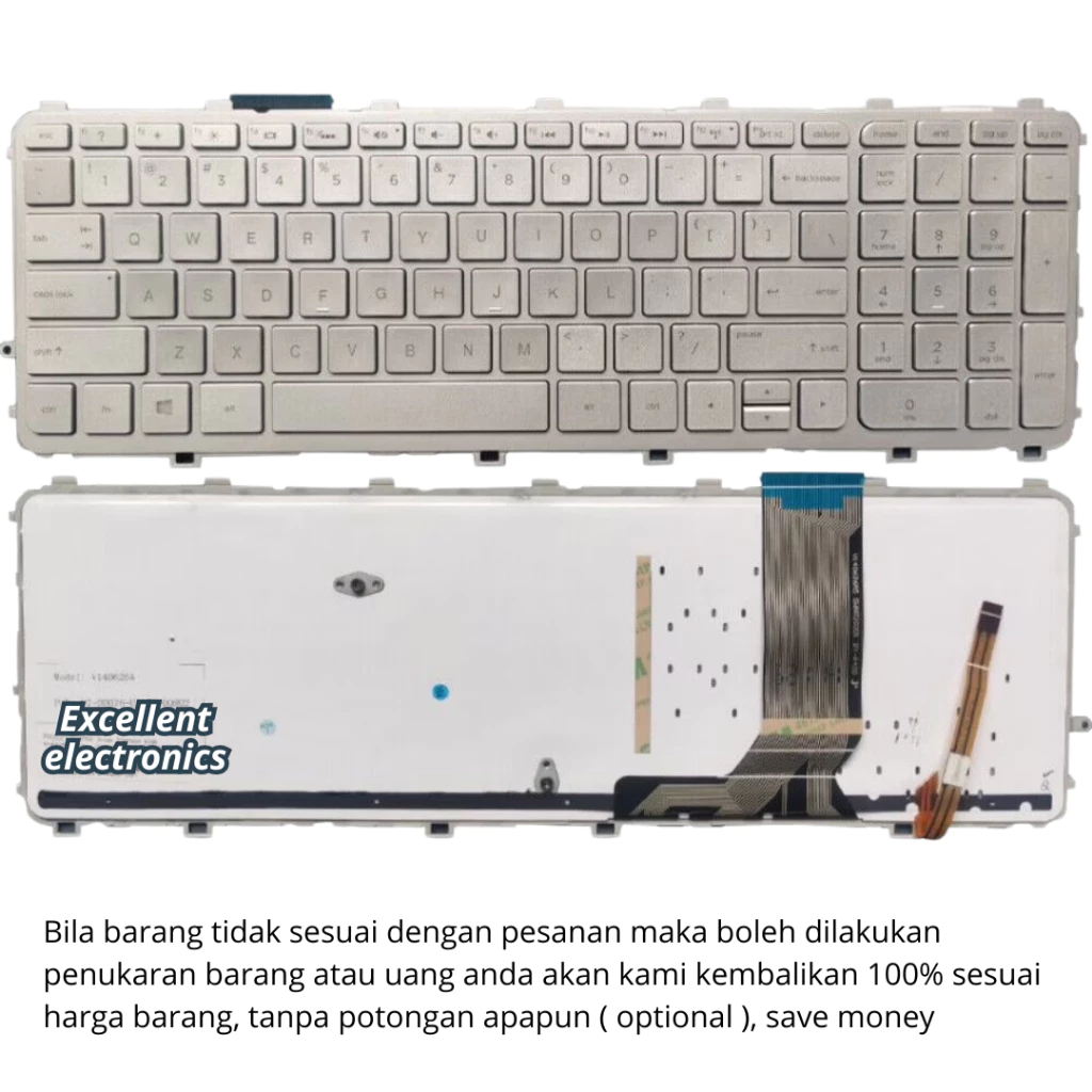 คีย์บอร์ด HP Envy M6-N113DX / M6-N010DX / M6-N012DX / M6-N015DX / M6-N138CA thumbnail 8
