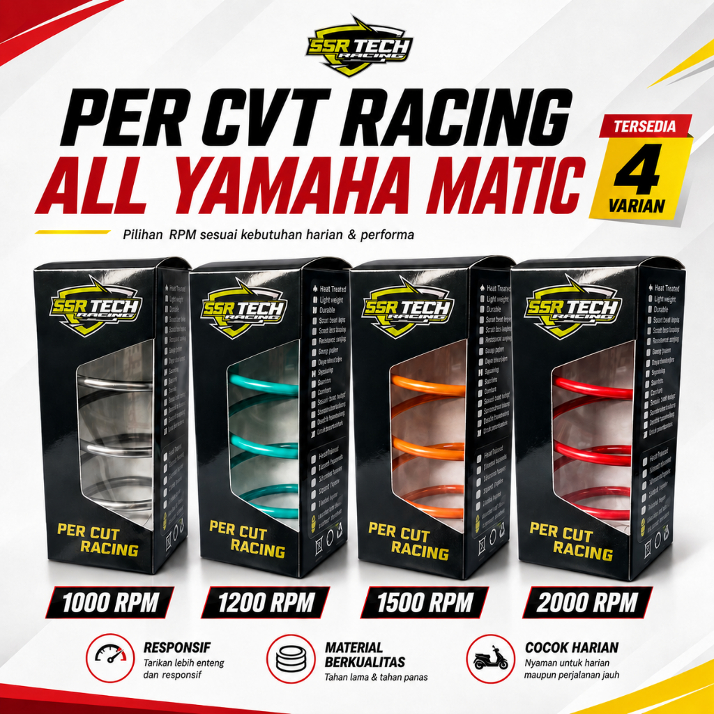 RACING CVT SPRING SSR TECH MATICทั้งหมด YAMAHA MIO NMAX AEROX FAZZIO XRIDE XEON