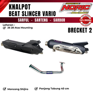 KNALPOT BEAT SLINCER VARIO BRECKET 2 LEHER 26 28 MONCONG SHIJIRO BY NORIC ORIGINAL PRODUCT
