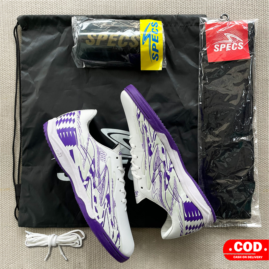 Specs Speedblaze Futsal Shoes Gymsack Package Specs Lightspeed Futsal Shoes Bonus Gymsack Bag, Socks