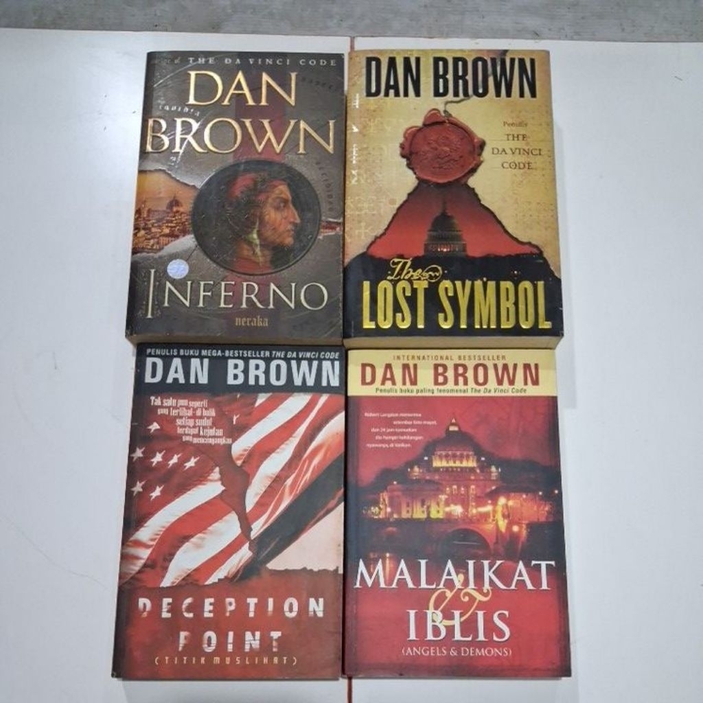 หนังสือต้นฉบับ THE LOST SYMBOL, INFERNO, DECEPTION POINT, DEVIL ANGEL ฯลฯ By AND BROWN SERAMBI