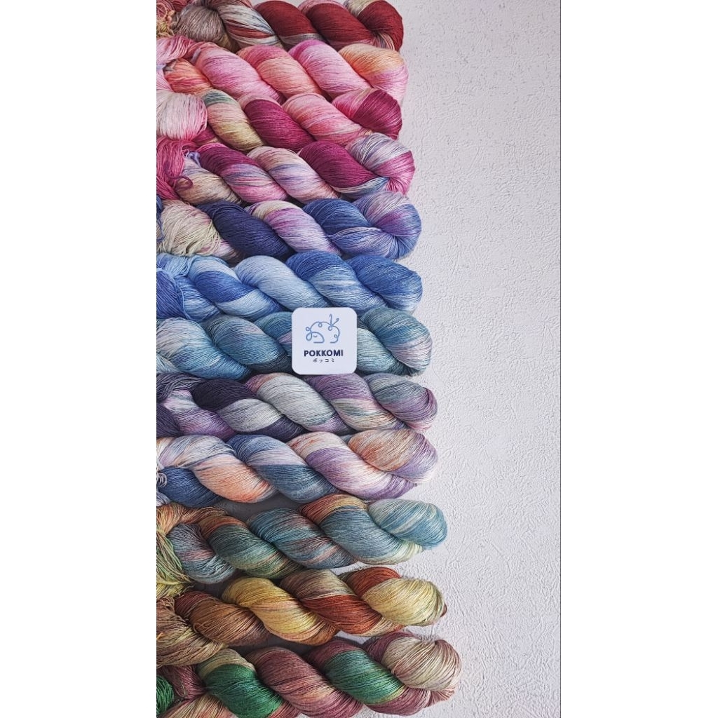 POKKOMI ไหมพรมย้อมมือ Tencel Lace Ply รูปที่ 4