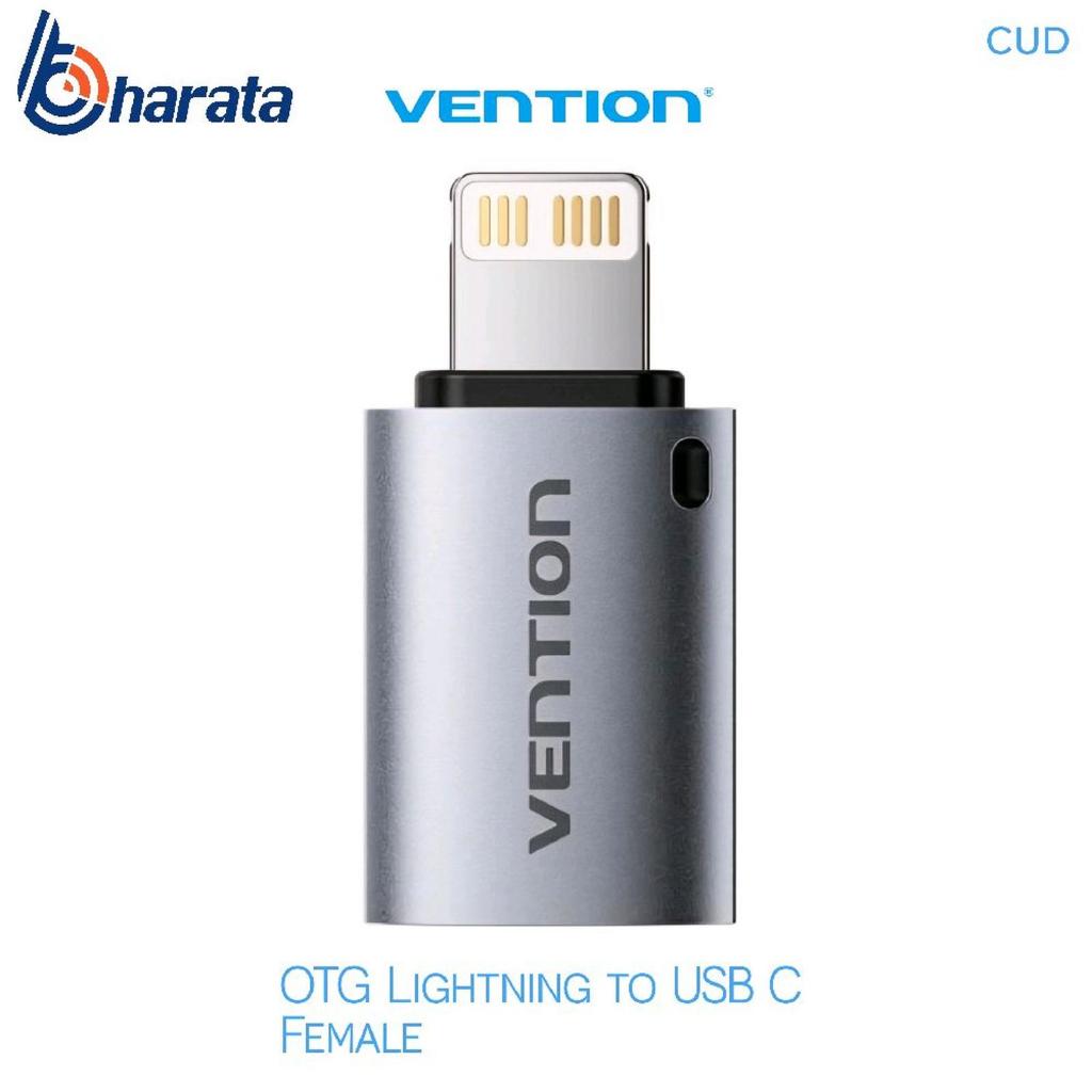 Vention OTG Lightning to USB C Female Adapter Converter iPad iPhone CUD