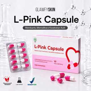 Glawfyskin L-Pink Capsule | Suplemen Kulit |  Booster Capsule  | Capsule Kesehatan Kulit BPOM