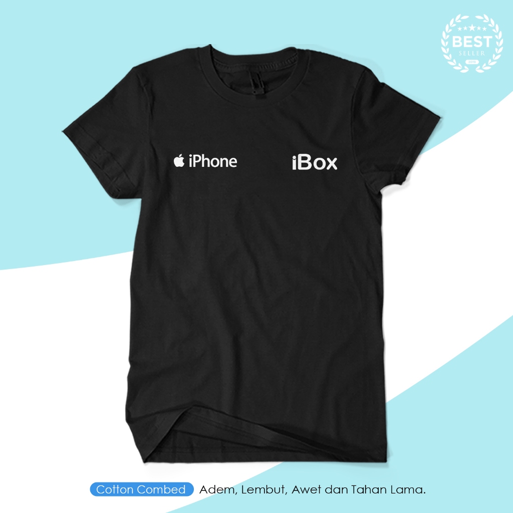 IPhone iBox Tech Store Handphone Gadget ขายเสื้อยืด Distro Cotton Combed 30s Graphic Tee KAOS KAGE