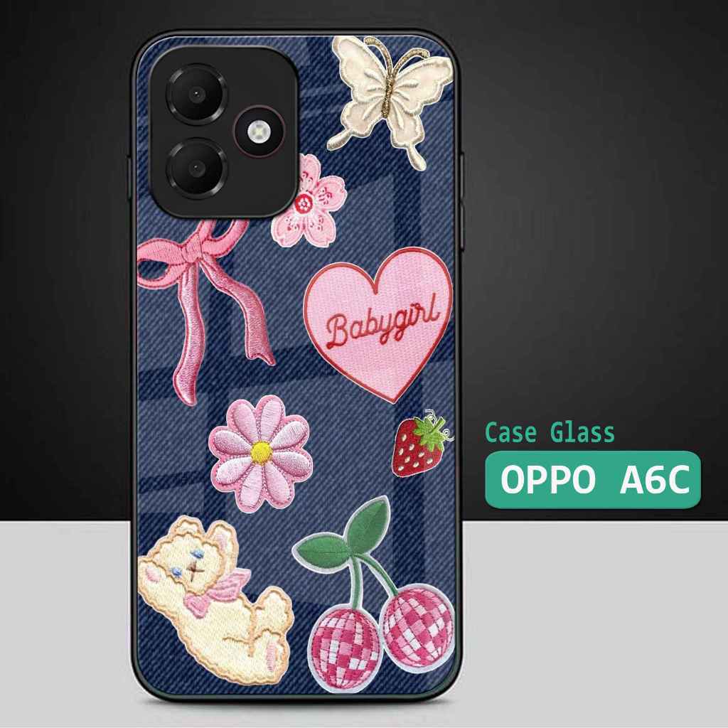 HP Glossy Glass Phone Softcase สําหรับ OPPO A6C - เคส OPPO A6C - เคสโทรศัพท์ใหม่ล่าสุด - A69
