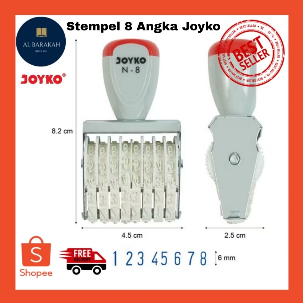 Joyko Number Stamp 8 Number Stamp / Number Stamp / Joyko N-8 Number / 8 หลัก