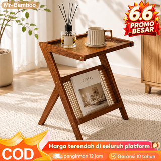[COD] Meja Kayu Bambu Penggunaan Hotel Meja Teh Portable Meja Serbaguna Meja Kopi Meja Kopi Kecil