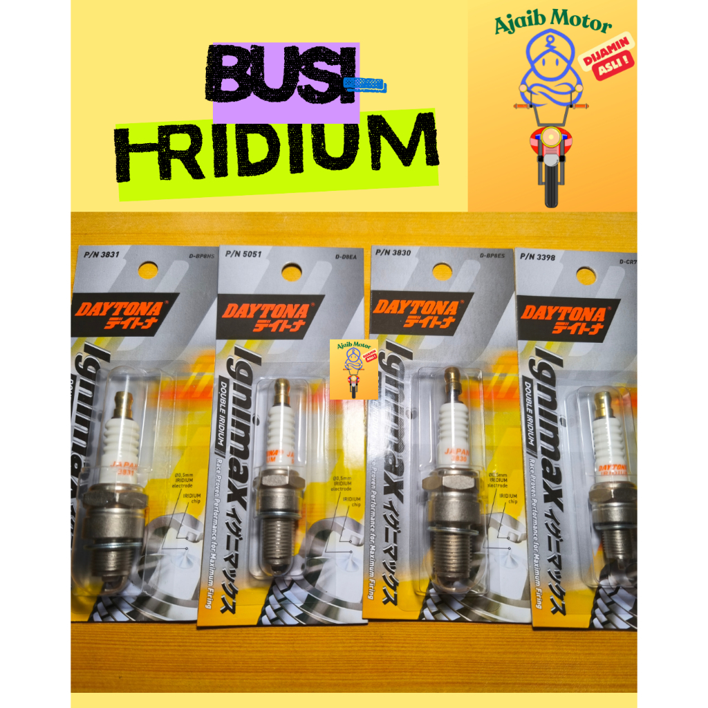 DAYTONA RACING DOUBLE IRIDIUM SPARK PLUG 3398 C7HSA MIO CARBON MIO J MIO M3 SUPRA WIN JUPITER Z GUAR