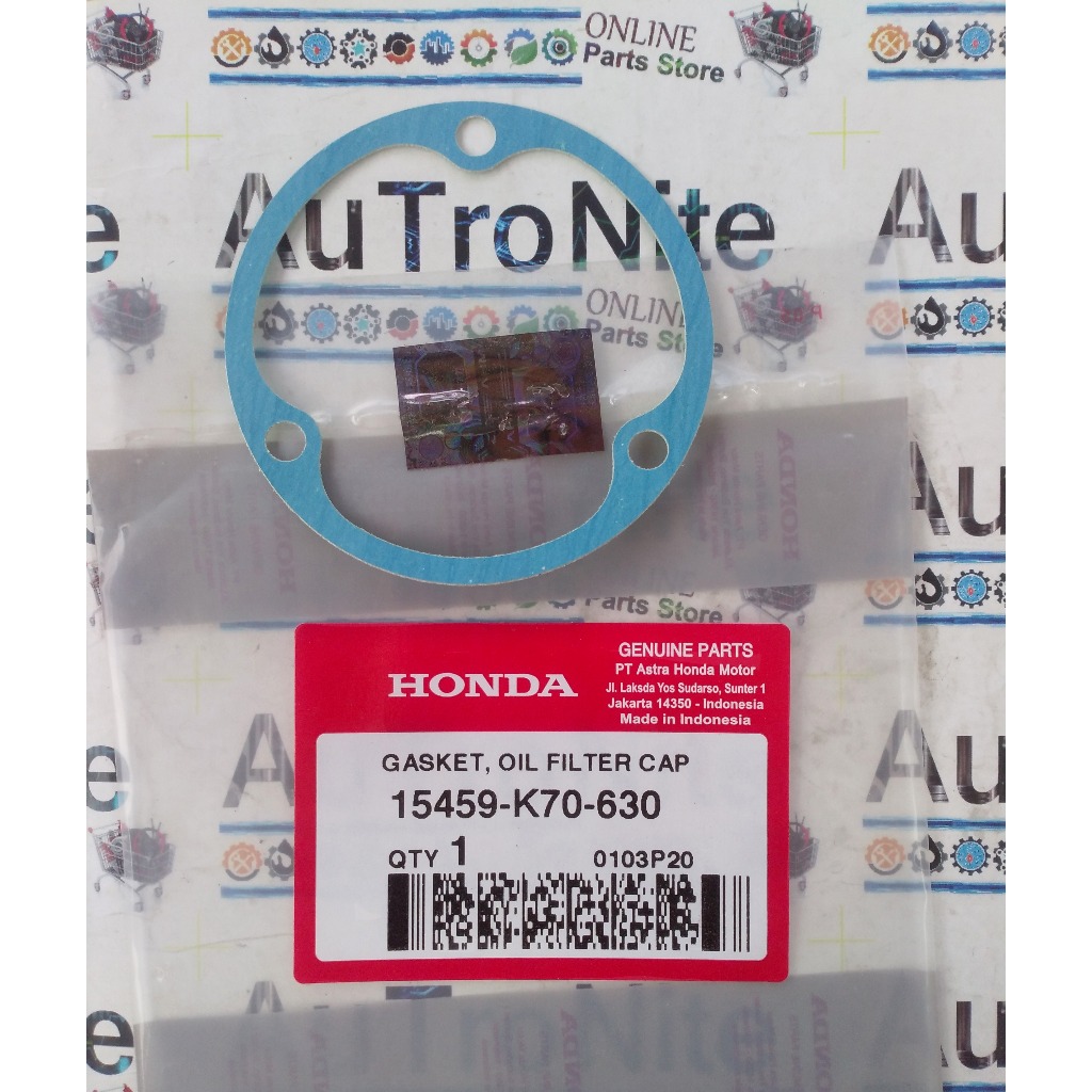 บรรจุปะเก็นฝาปิดกรองน้ํามัน 15459-K70-630 Original Honda CRF MegaPro CB 150 Verza Karbu FI 15459K706