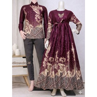 Gamis Batik Couple Pasangan | Baju Sarimbit Suami Istri Serasi untuk Kondangan
