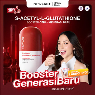 NEWLAB Brightlogy S-GlutaMax 360 Boost | S-Acetyl L-Glutathione serbuk  untuk Pencerah dan Pemutih Badan | Glutathione Whitening 50gr