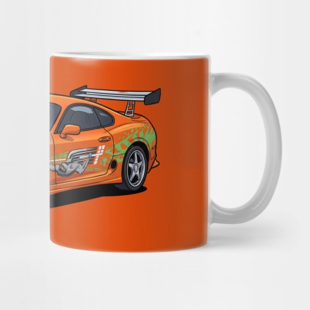 การ์ตูน Toyota Supra Mk4 Fast and Furious - แก้วชา Toyota Supra