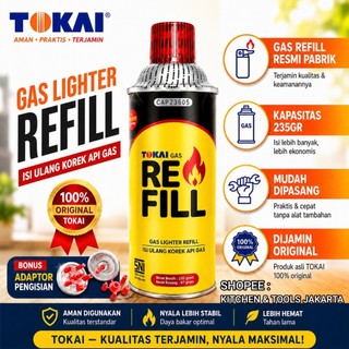Gas Lighter Refill Tokai 235gr / Gas Untuk Isi Ulang Korek Api Berbagai Merk